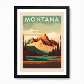 Montana Vintage Travel Poster Art Print