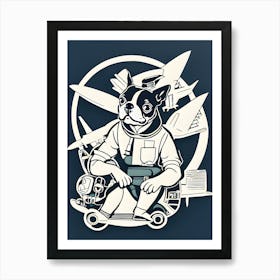 Boston Terrier-Reimagined 99 Art Print