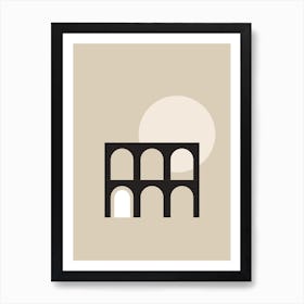 Minimal Landscape Neutral Art Print