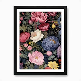 Floral Wallpaper 361 Art Print