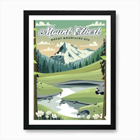 Mount Elbert Rocky Mountains USA Art Print