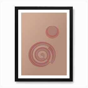 Abstract Painting circles in Pink Art Print