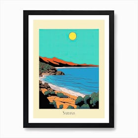 Poster Of Minimal Design Style Of Sardinia, Italy 4 Art Print