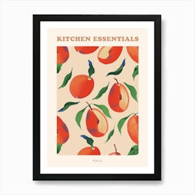 Peach Pattern Illustration Poster 3 Art Print