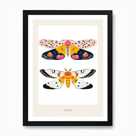 Colourful Insect Illustration Moth 1 Poster Art Print