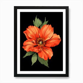 Red Poppy Flower 2 Art Print