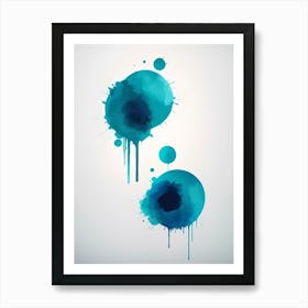 Watercolor Splashes Art Print