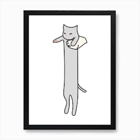 Long Cat Meme Art Print