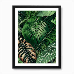 Jungle Foliage 4 Botanical Art Print