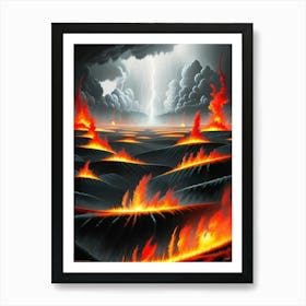 Lava And Lightning 1 Art Print