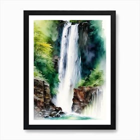Torc Waterfall, Ireland Water Colour  (2) Art Print