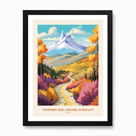Torres Del Paine Circuit Chile 2 Hike Poster Art Print