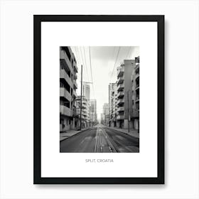 Poster Of Tel Aviv, Israel, Photography In Black And White 6 Art Print