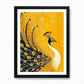 Yellow Peacock 1 Art Print