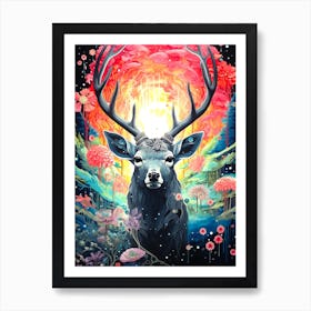 Deer In The Forest 1 Art Print