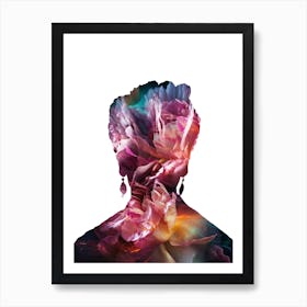 Friday Khalo Flower Portrait 2 Art Print