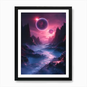 Space Landscape 1 Art Print