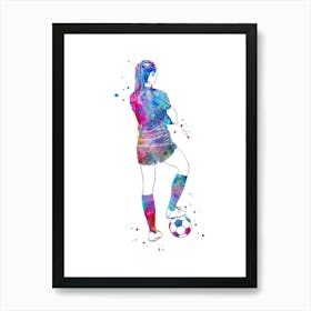 Female Soccer Player 3 Art Print