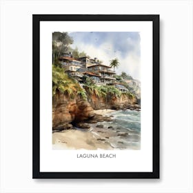 Laguna Beach Watercolor 3travel Poster Art Print