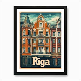 Aihrgdesign A Vintage Travel Poster Of Riga 2 Affiche