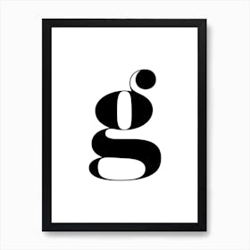G Letter Art Print