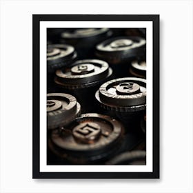 Close Up Of Typewriter Keys 1 Art Print