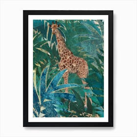 Giraffe In The Jungle 2 Art Print