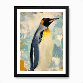 King Penguin Floreana Island Colour Block Painting 2 Art Print