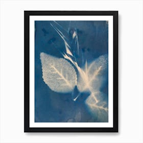 'Blue Leaves' Art Print