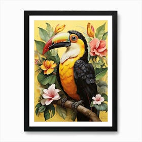Jungle Toucan Yellow Art Print 2 Art Print