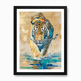 Tiger Running 2 Art Print