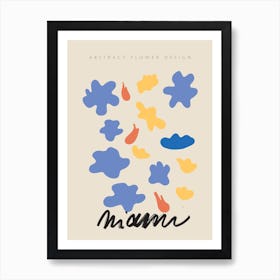 Miami Matisse Inspired Flower Art Print