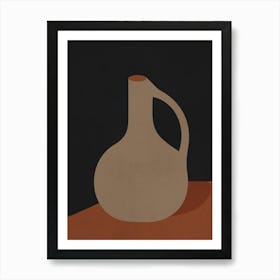 Minimalist Ceramic Vase Neutral 1 Art Print