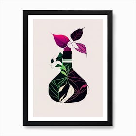 Poison Ivy Potion Minimal Line Drawing 2 Art Print