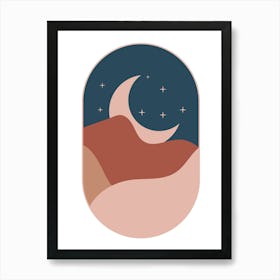 Moon And Stars.Wall prints. 2 Art Print