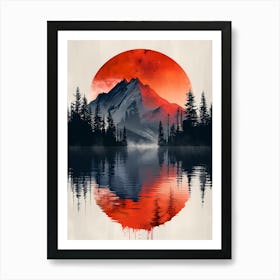 Sunset In The Mountains 7 Art Print