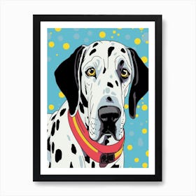 Pop Art Harlequin Great Dane 4 Art Print