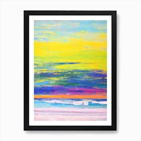 Kennebunk Beach, Maine Bright Abstract Poster