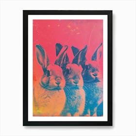 Bunnies Polaroid Inspired 4 Art Print