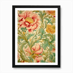 Floral Wallpaper 312 Art Print