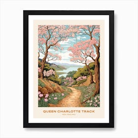 Queen Charlotte Track New Zealand 1 Hike Poster Art Print