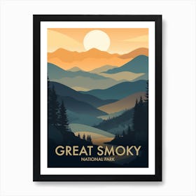 Great Smoky National Park Vintage Travel Poster 20 Art Print