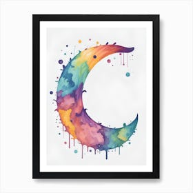 Colorful Letter C Illustration 31 Art Print