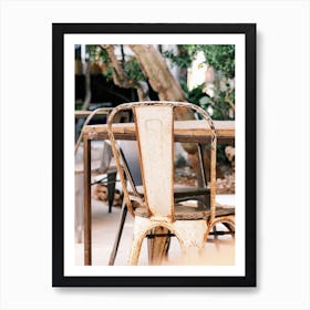 Metal Vintage Chair on a Terrace // Ibiza Travel Photography Art Print