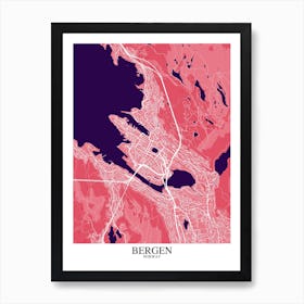 Bergen Pink Purple Art Print