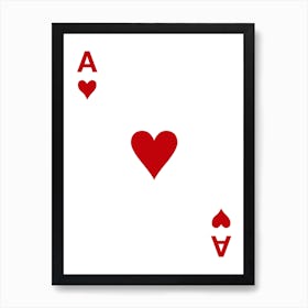 1iamfy 1246 Ace Of Hearts Red Copy Art Print