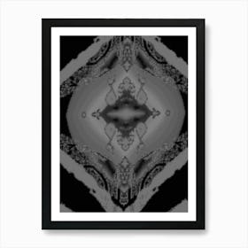 Abstract Black And White Pattern 10 Art Print