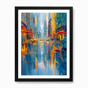 New York City At Night Art Print