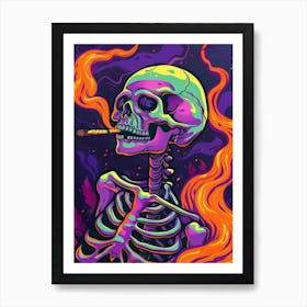 Psychedelic Skeleton 2 Art Print