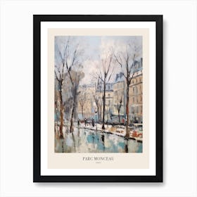 Winter City Park Poster Parc Monceau Paris France 4 Art Print